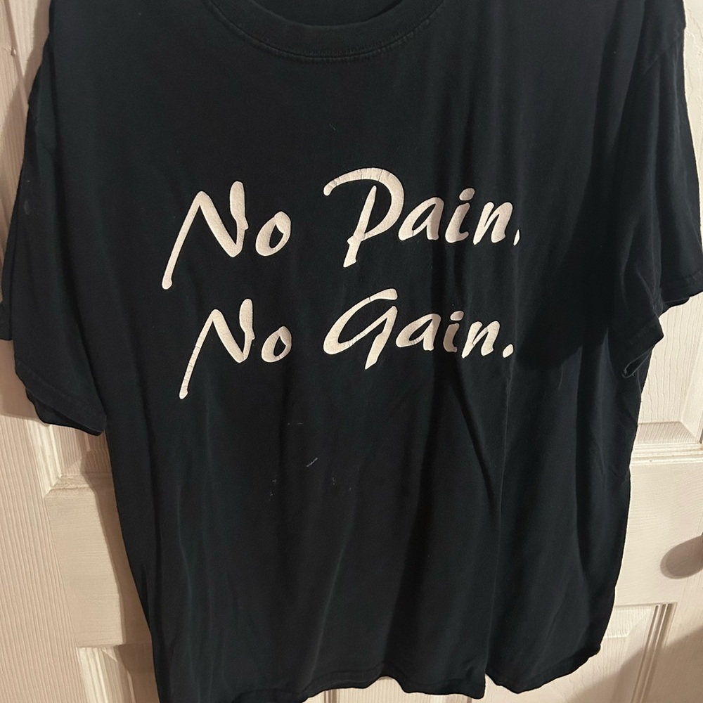Black T-Shirt with White Text